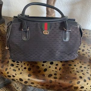 Vintage Black Gucci Handbag.